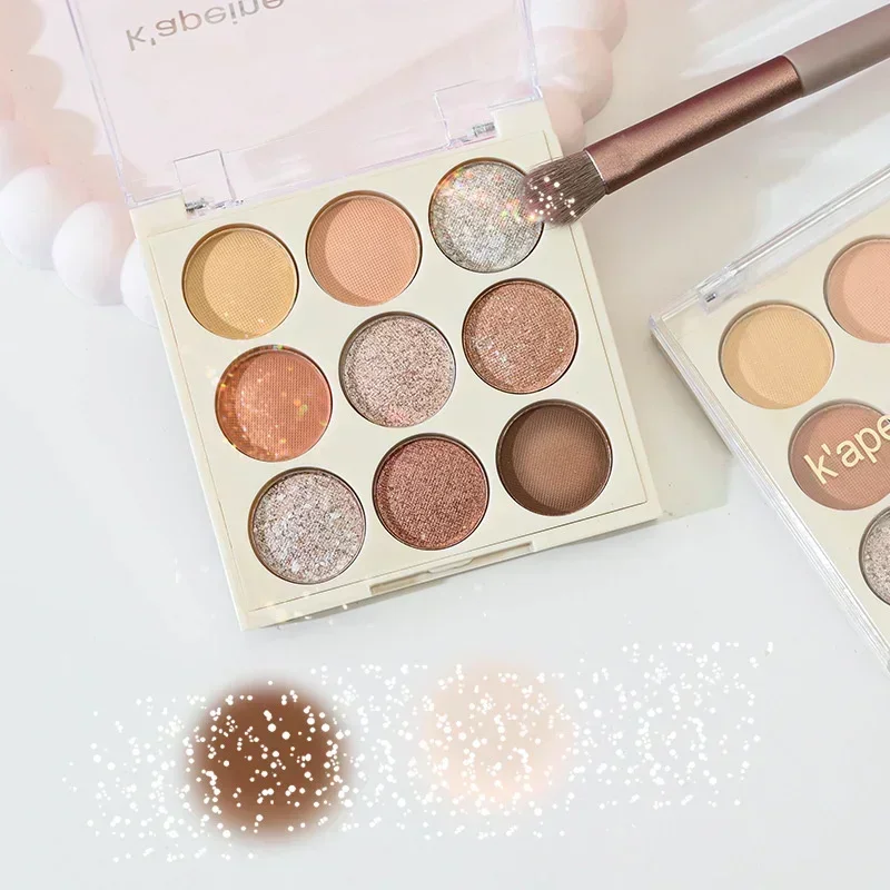 Ice Cream Eyeshadow Palette Glitter Rose Aegyosal Blush Oat Milk Tea Purple Eye Shadows Cool Tone Korean Makeup Women Cosmetics