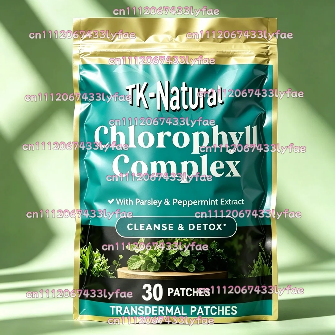 30 Patches Chlorophyll Transdermal Patches for Cleanse and Detox Support Healthy Skin Immunity & Digestive
