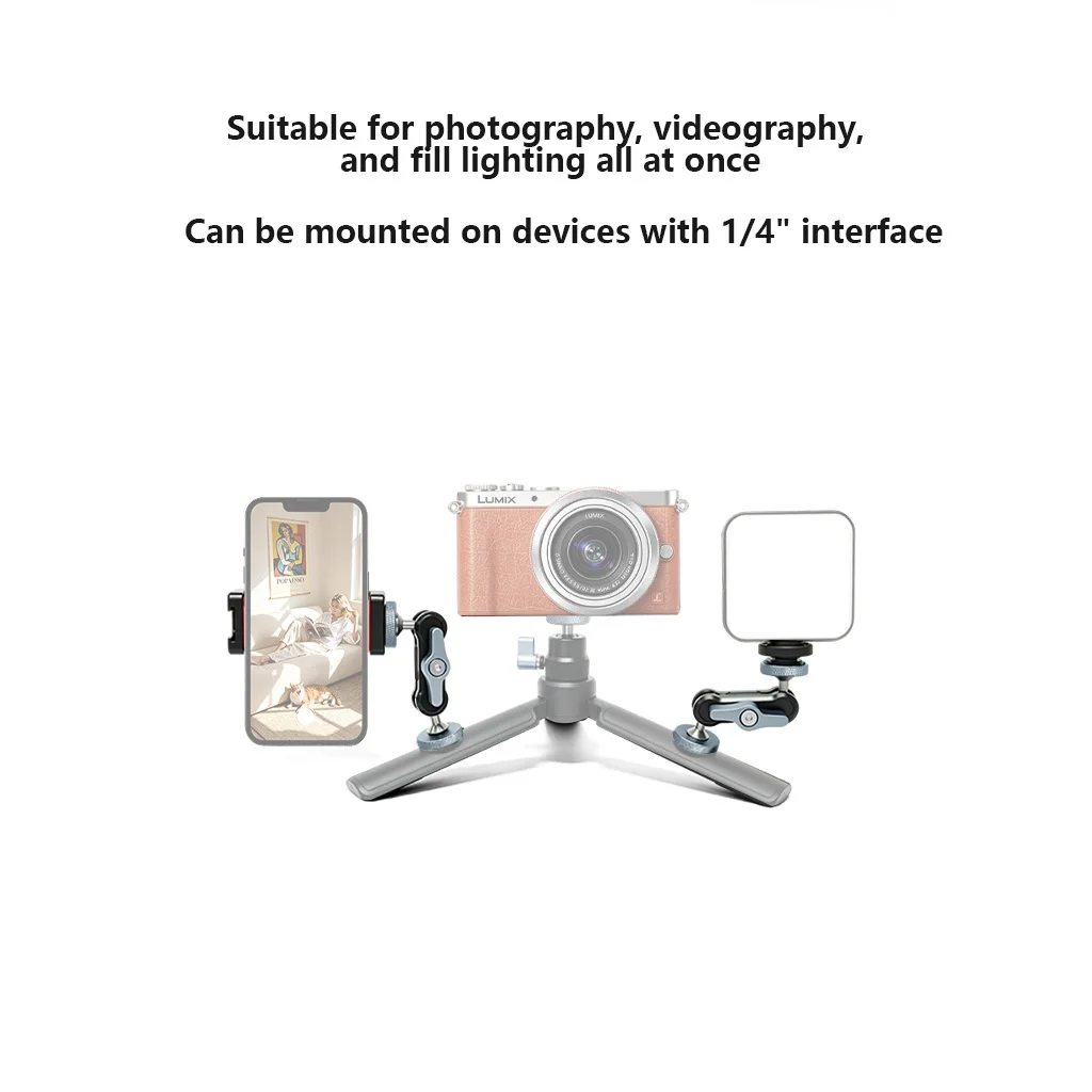 Magic Arm 92-103MM Dual 1/4" Schraube 360° ° Kugelkopf Verstellbarer Gelenkarm für Kamerakäfig Gimbal Stativ Monitor Mikrofon – Detail 18