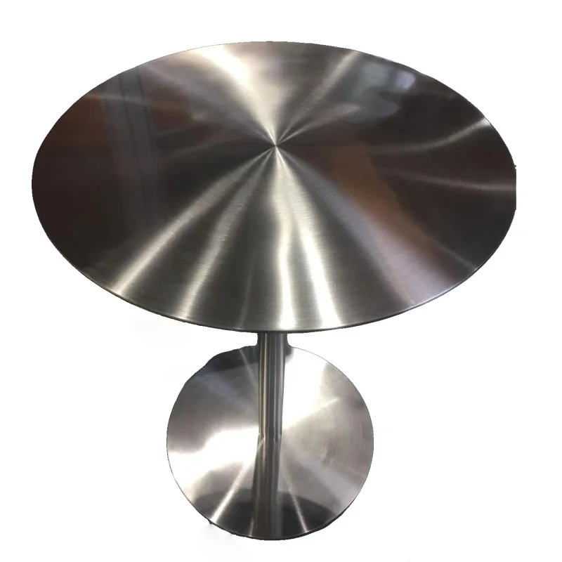 

Modern design stainless steel dining table, dome and base