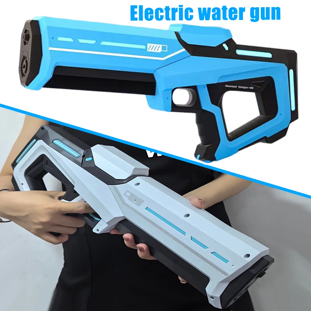 大型電動水鉄砲-自動連続射撃-自吸式-高圧ウォーターブラスター-子供-大人-プール-ビーチ用