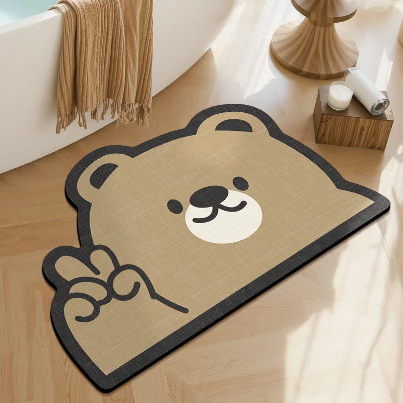 

New Absorbent Nordic Style Bathroom Entrance Quick-dry Household Toilet Non-slip Foot Floor Mat Pad Carpet Rugs Alfombra Cocina