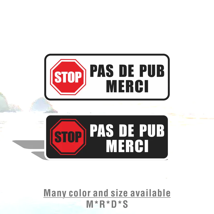 Stop Pus De Pub Merci In French Car Stickers Decal Anime Cute Car Accessories Decoration Pegatinas Para Coche