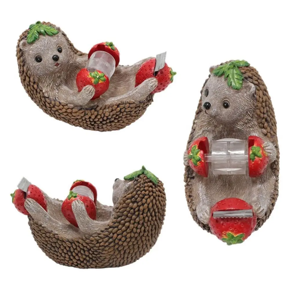 Set Cute Hedgehog Tape Holder Cartoon Animal Shape Hedgehog Tape Dispenser Easy to Use Hedgehog Desktop Ornaments