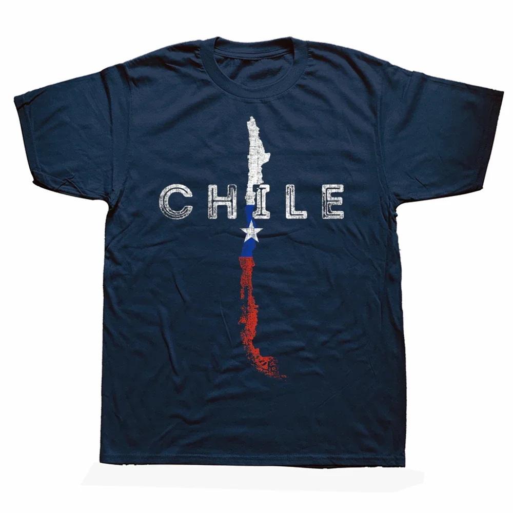 

2025 new model Chilean Map Flag Chile Souvenir T Shirt Summer Style Graphic Cotton Streetwear Short Sleeve Birthday Gifts T-shir