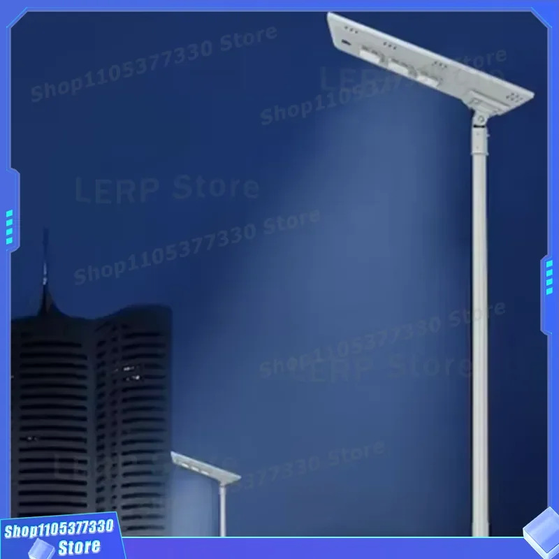 Integrated Solar LED Street Light with LiFePO4 Battery and MPPT Controller IP65 Waterproof Outdoor Lamp AC Power Supply 3000K