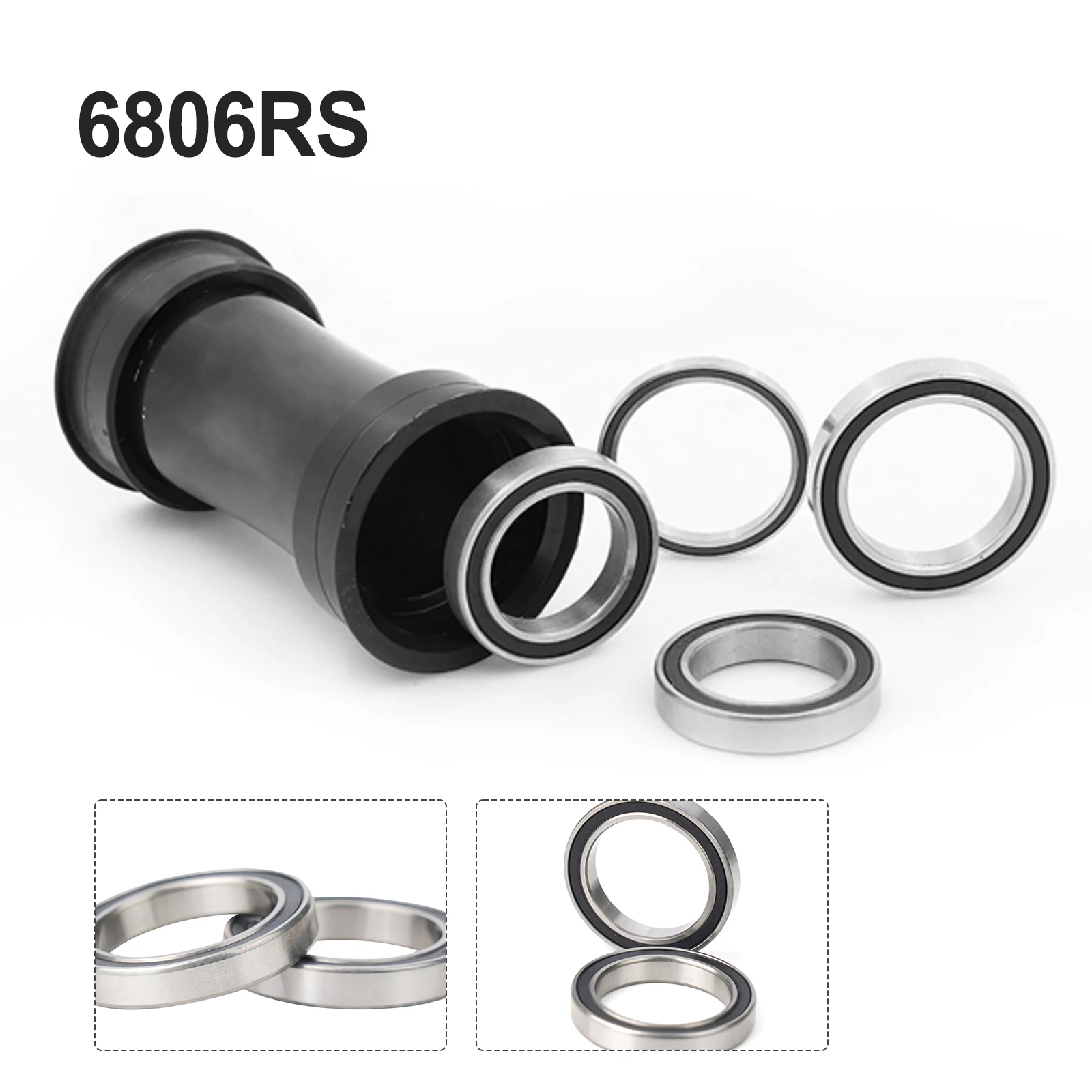 

2pcs 6806-2RS 30x42x7mm Center Shaft Bearing Bicycle Bracket Bottom Balls Bearings Tool Compatible For-FSA Bike Accessories