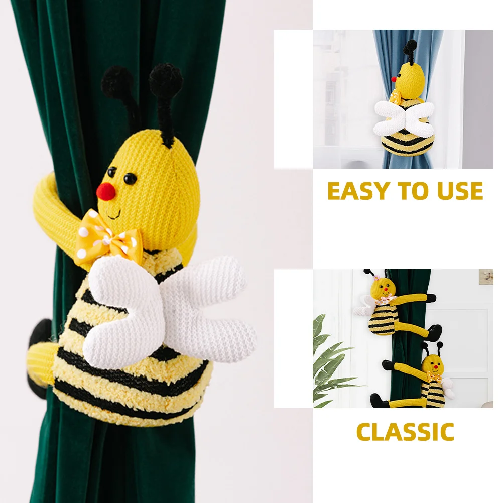 

2pcs Curtain Tiebacks Clips Classic Strong Clamp For Drapes Polyester Curtain Accessories Home Hotel Decor Use