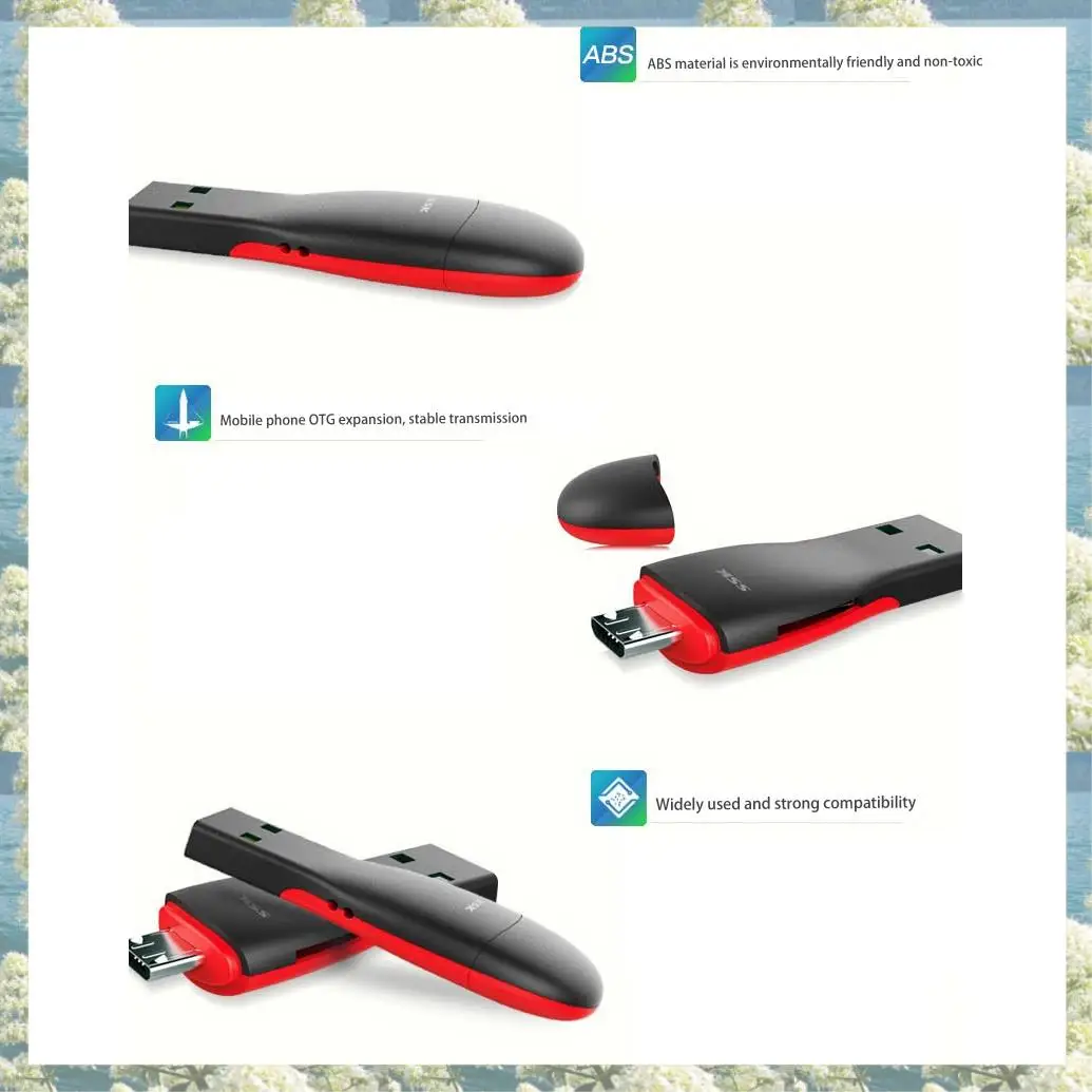 New-SSK SCRS600 カードリーダー プラグアンドプレイ専用 OTG 180Mbps USB2.0 Micro-SD TF デュアルパーパスカードリーダー Android 用