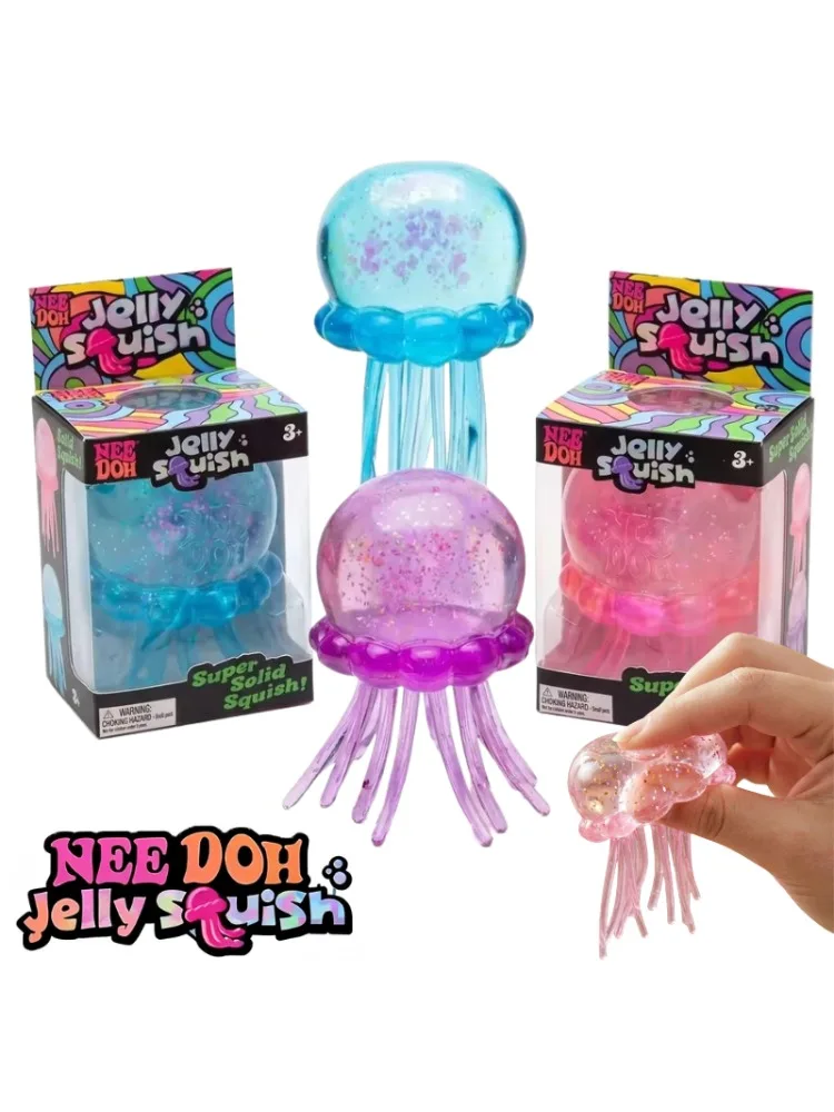 Trendiges Nee Doh Quallen-Squish-Spielzeug, Weiches Quallen-Quetsch-Stressabbau-Fidget-Spielzeug, Sensorisches NeeDoh-Geschenk