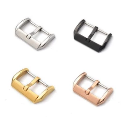 Stainless Steel Buckle 18mm 20mm 22mm Fine Frosted needle Clasp Silver Gold Rose Gold Watch Accessories UTHAI