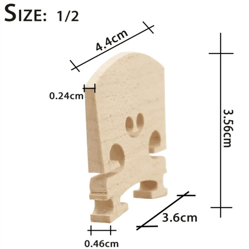 High Quality Maple Wood Regular Acoustic Violin Bridge 1/8 & 1/4 & 1/2 & 3/4 & 4/4 Optional Sizes Durable Violin Bridge