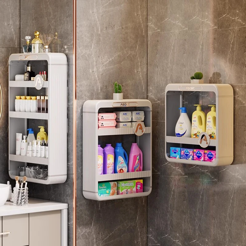 Shelves Vanity Bathroom Cabinet Organizer Wall Perfume Accessories Partitions Cupboard Over Space Saver Gabinete Salon Furniture