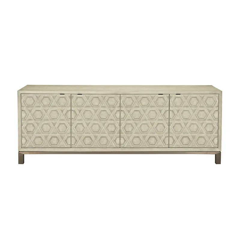 

American Rural Solid Wood TV Cabinet Post-modern Light Luxury Carved Living Room Storage Cabinet