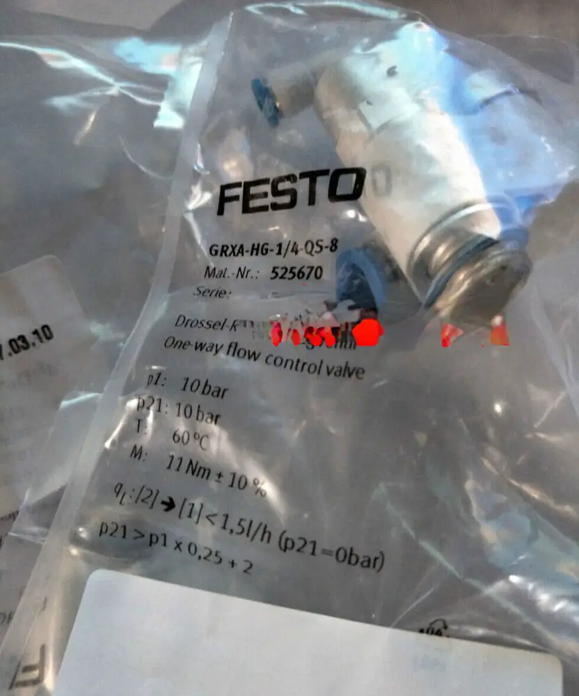 

1PC New Festo GRXA-HG-1/4-QS-8 525670 Solenoid Valve Expedited Shpping