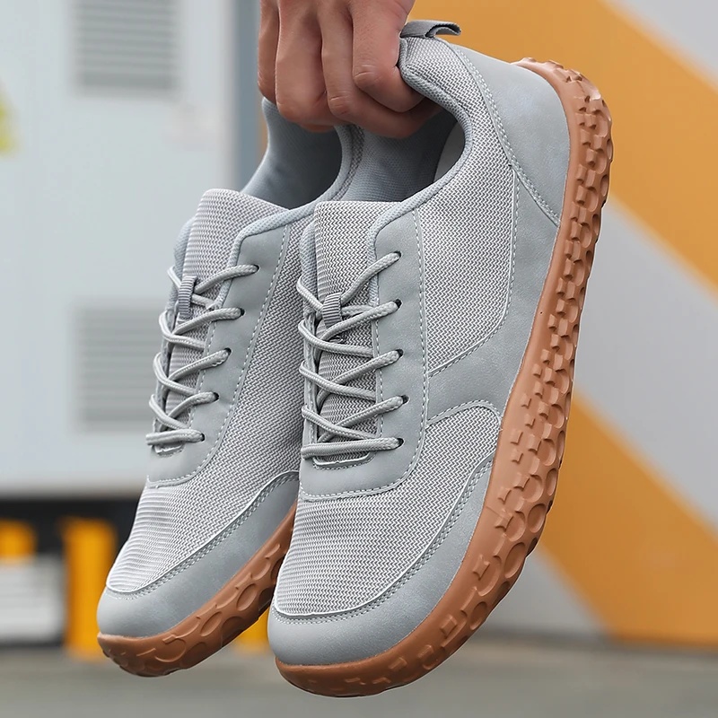 Men Size 36-46 Large Size Barefoot Shoes Wide Toe 0 Drop Casual Sneakers Outdoor Minimalist Cross Country Running Walking Shoes