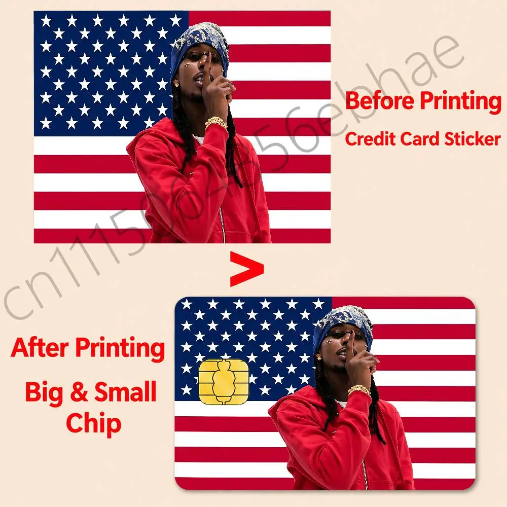 FOR Playboi Carti Credit Skin Cover Card Stickers Film Bus Pass Front Decoration Bank Debit Waterproof