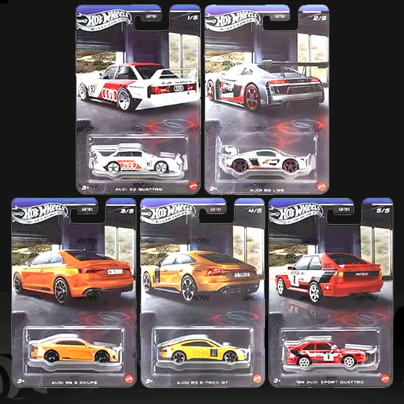 Coche Original Hot Wheels Audi Serie Plata, Juguetes a Escala 1/64, AUDI 90 SPORT QUATTRO COUPE RS E-TRON GT, Modelos de Vehículos, Regalo