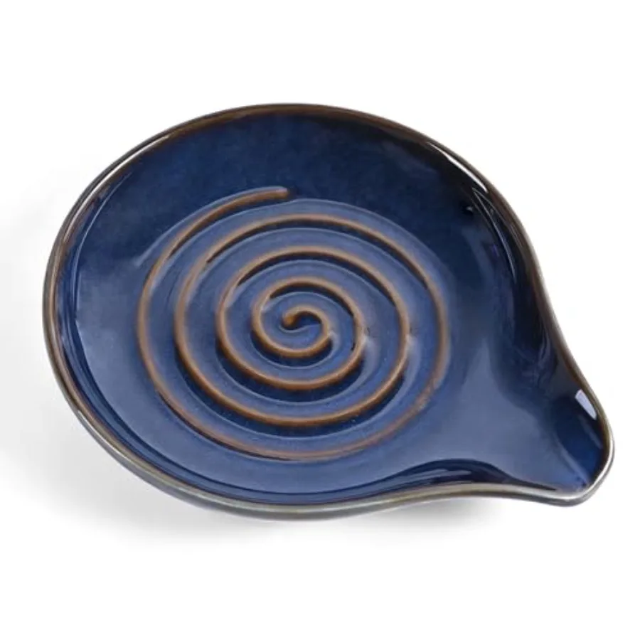 

Large Ceramic Spoon Rest for Stove Top - 6 Ih Heat Resistant Cng Spoon Holder for Kitchen Counter - Microwave and Dishwasher Sa