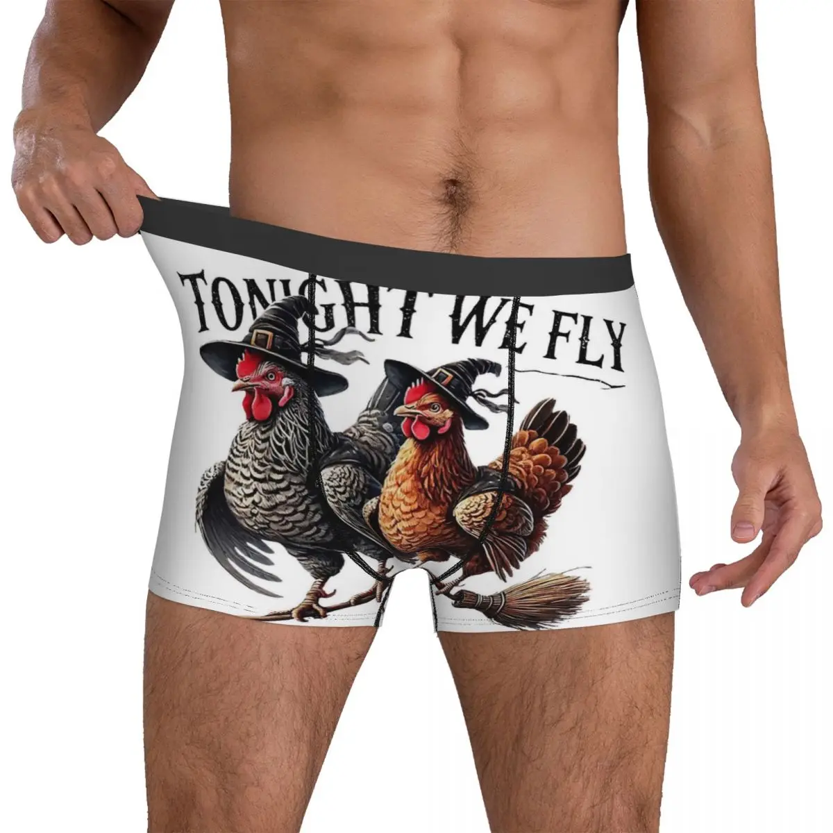 

Трудно We Fly, шорты-боксеры с цыплятами на Хэллоуин, нижнее белье с 3D чехлом, трусы-боксеры с модным узором, эластичные мужские трусы, большой размер