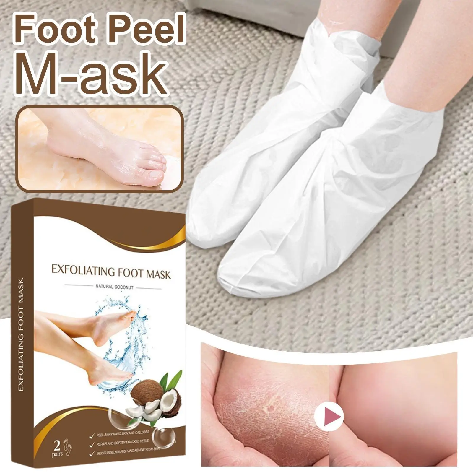 フットエクスフォリエーター ピーリングマスク 2ペア フットエクスフォリエーター 角質リムーバー 男性用 女性用 旅行 毎日のルーチン ワークアウト後の回復