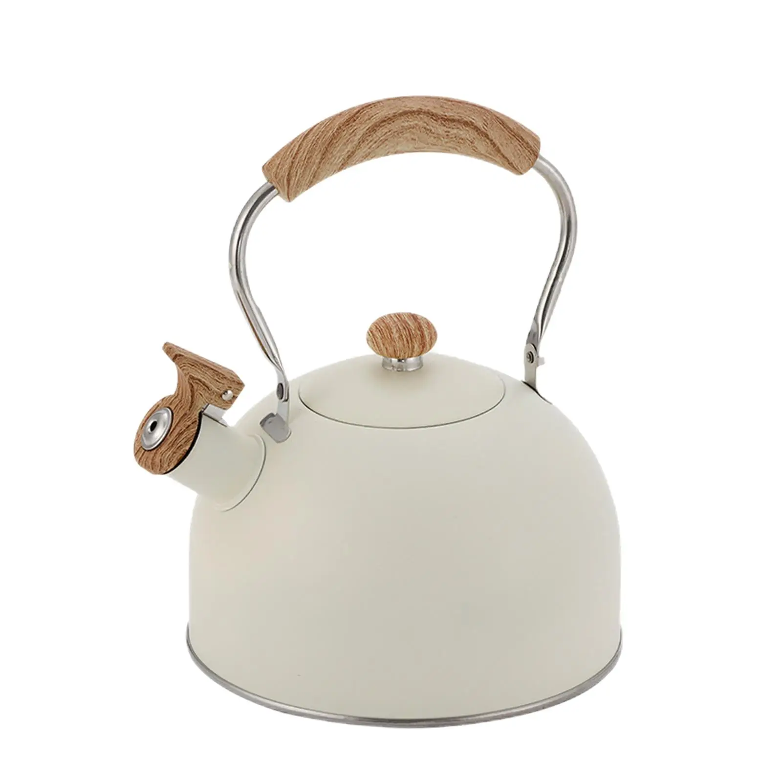 3L Loud Whistle tea Kettle for Stovetop, Unique Stainless Steel with Wood Handle Tea Pots for Tea Boiling water for heat Source