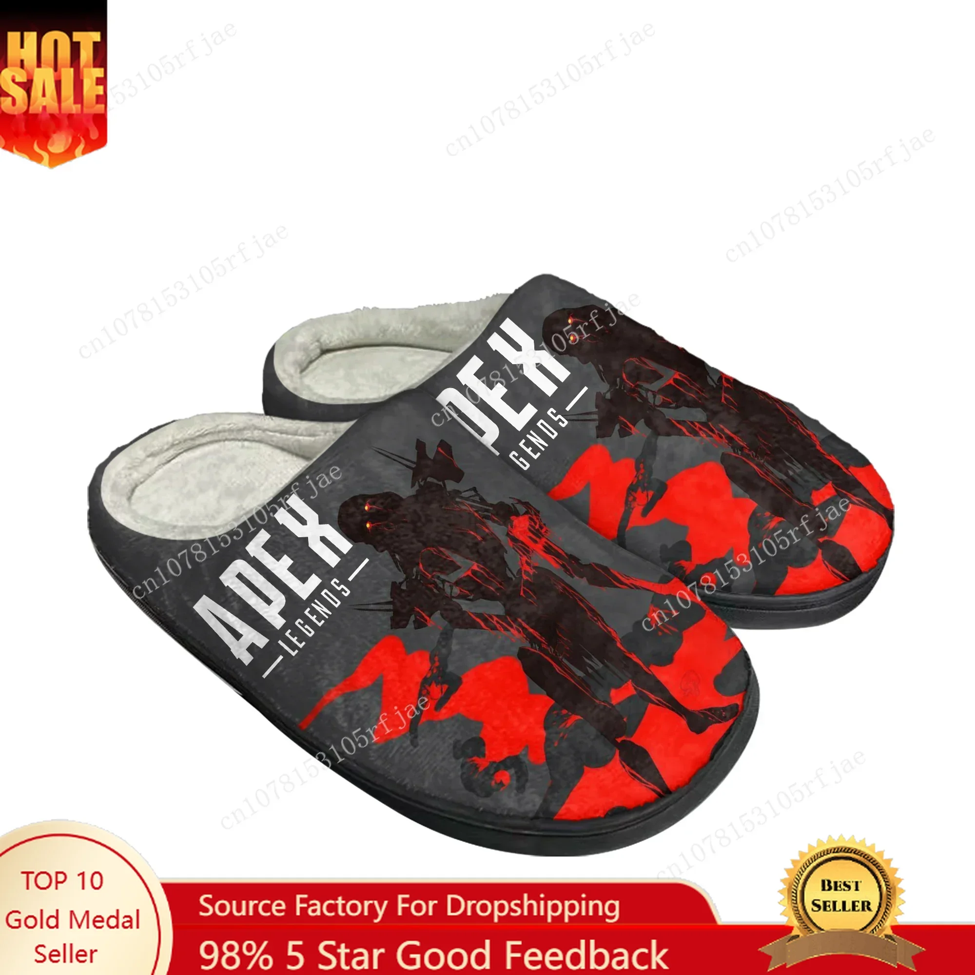 

Hot Cartoon Game Apex Legends Revenant Home Cotton Slippers Mens Womens Plush Bedroom Casual Keep Warm Shoes Tailor Made Slipper