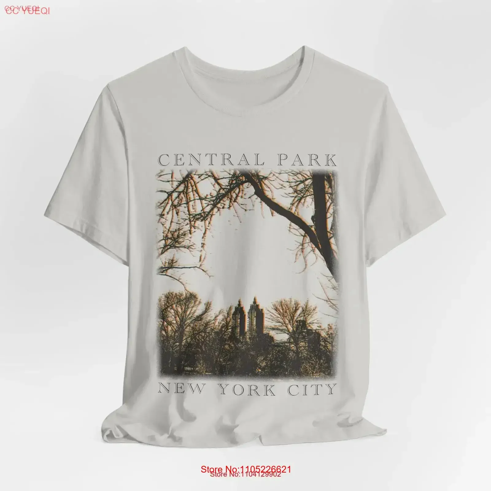Central Park NY T Shirt New York Unique for her Vintage Style vintage Washed Comfortable Unisex Soft Breathable Stylish Casual