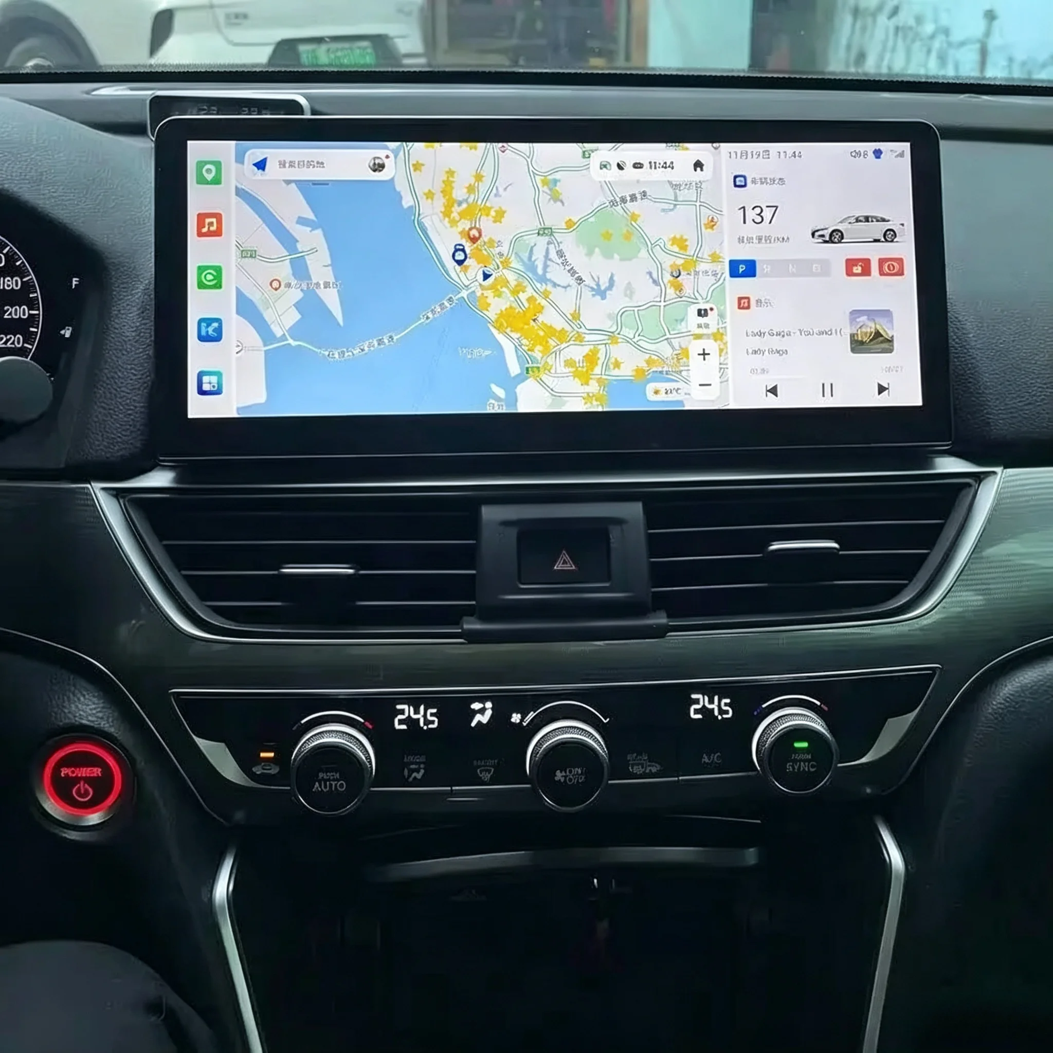 12.3inch Android 15 Qled Radio Screen For Honda Accord 2023 Civic Car Multimedia Video Player GPS Carplay Auto Stereo Head Unit