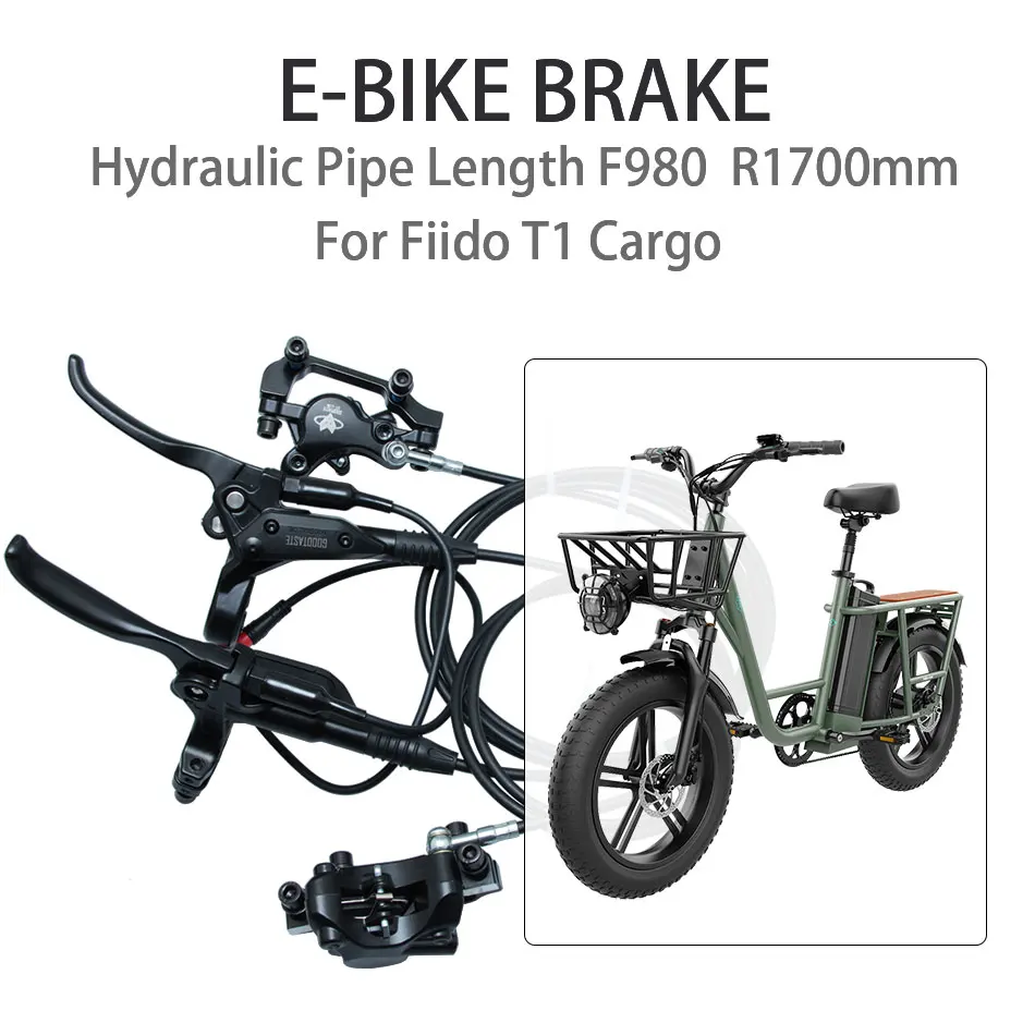 

Goodtaste GT03N for Fiido T1 Cargo Upgrade modification Left Disc Hydraulic Brakes E-bike Power Off Tubing 1700 980mm 160 Rotor