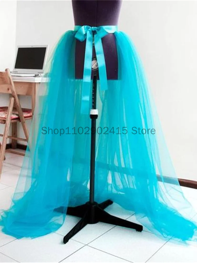 Retro Vrouwen Tule Lange Rok Bruiloft Feest Prom Bandage Mesh Maxi Rok Effen Kleur Mode Womens Rokken Veteraan Bandage Rokken