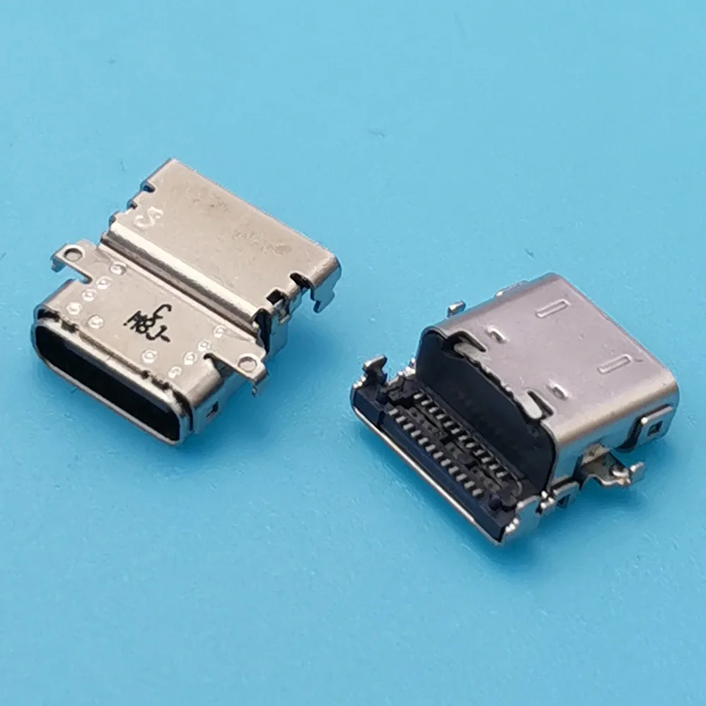 2-10 Uds USB-C 24Pin USB tipo C puerto de carga DC Power Jack cargador enchufe conector para portátiles Asus/Acer/HP