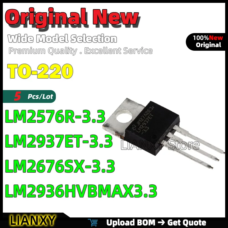 5Pcs TO-220 LM2576R…