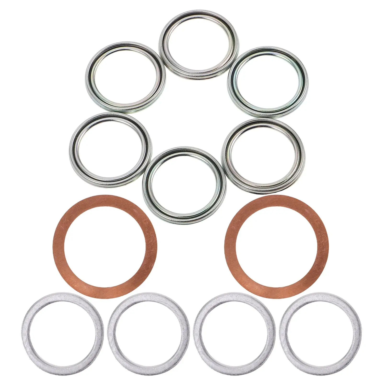 

12PCS Transmission Plug Washer Differential Cover Differential Maintenance Gasket Gasket Oil Seal Replacement Kit Maintenance