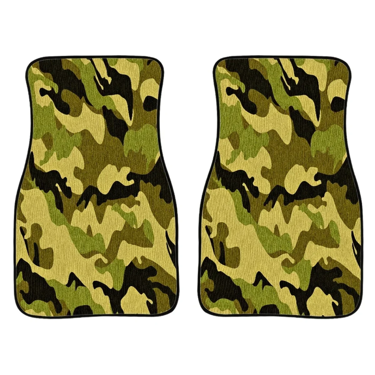 Brand Design Color Camouflage Design Set of 4Pcs Car Floor Mats for Women Non-Slip Car Accessories Front and Back Carpet Durable