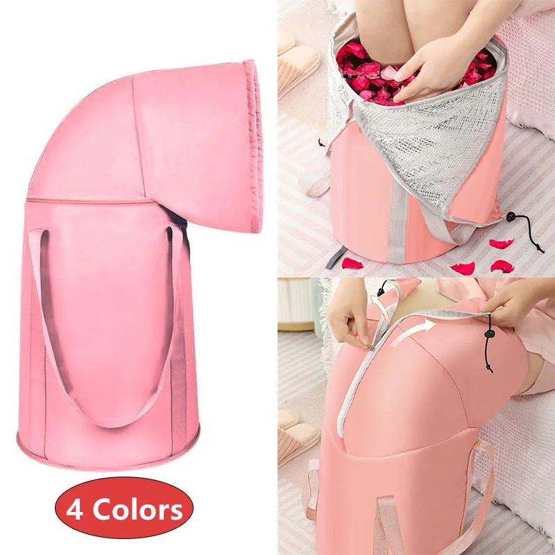 1pc Portable Collapsible Foot Bath Basin With Handles Perfect For Soaking Feet Traveling Camping And Outdoor Activities