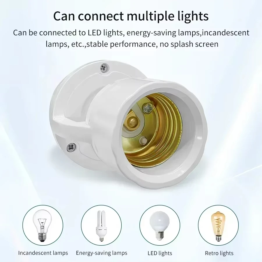 E27 LED Bulb Motion Sensor Switch Lamp Holder PIR Smart Light Switch Human Body Infrared Lamp Socket Motion Detector Lamp Base