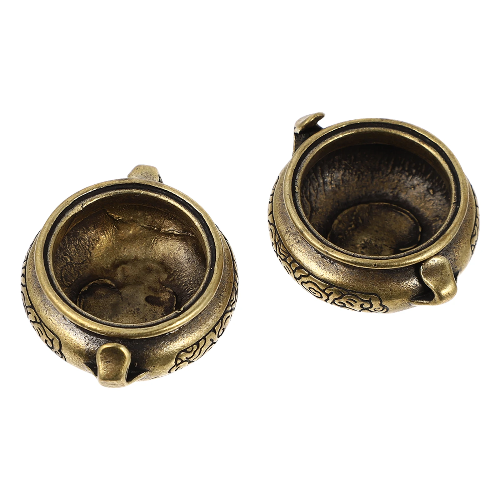 

2Pcs Vintage Copper Incense Burner Chinese Style Home Decor Aromatherapy Purify Meditation Room Decoration