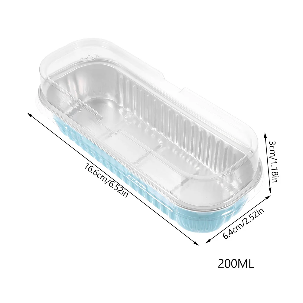 30 Pcs Baking Mold Small Aluminum Pans with Lids Loaf Food Containers Plate Foil Mini Plastic Bread Cake Tray