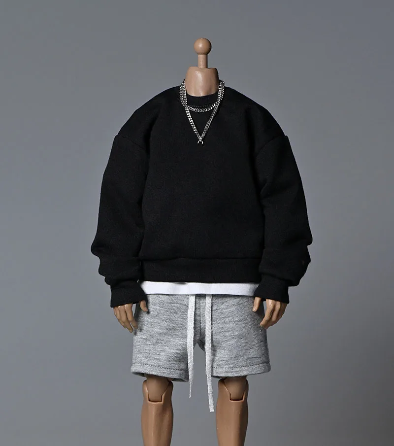 1/6 Hoodies Male Solider Oversized Hip Hop Streetwear Loose Sports Hip-Hop Style Sweatshirts For 12'' Action Figure Body