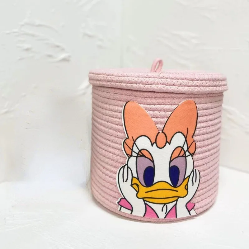 Donald duck Daisy new simple modern cute cartoon pattern fashionable high-value large-capacity desktop sundries storage basket