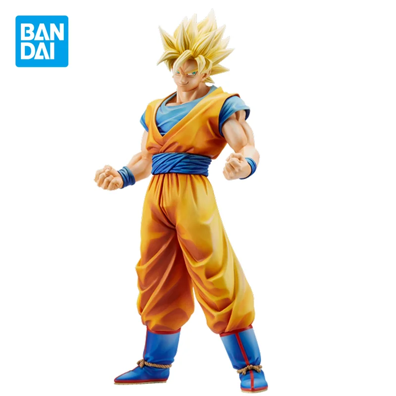 Bandai Genuine Dragon Ball Anime Figure Son Goku MSP Action Figure Toys for Boys Girls Kids Christmas Gift Collectible Model