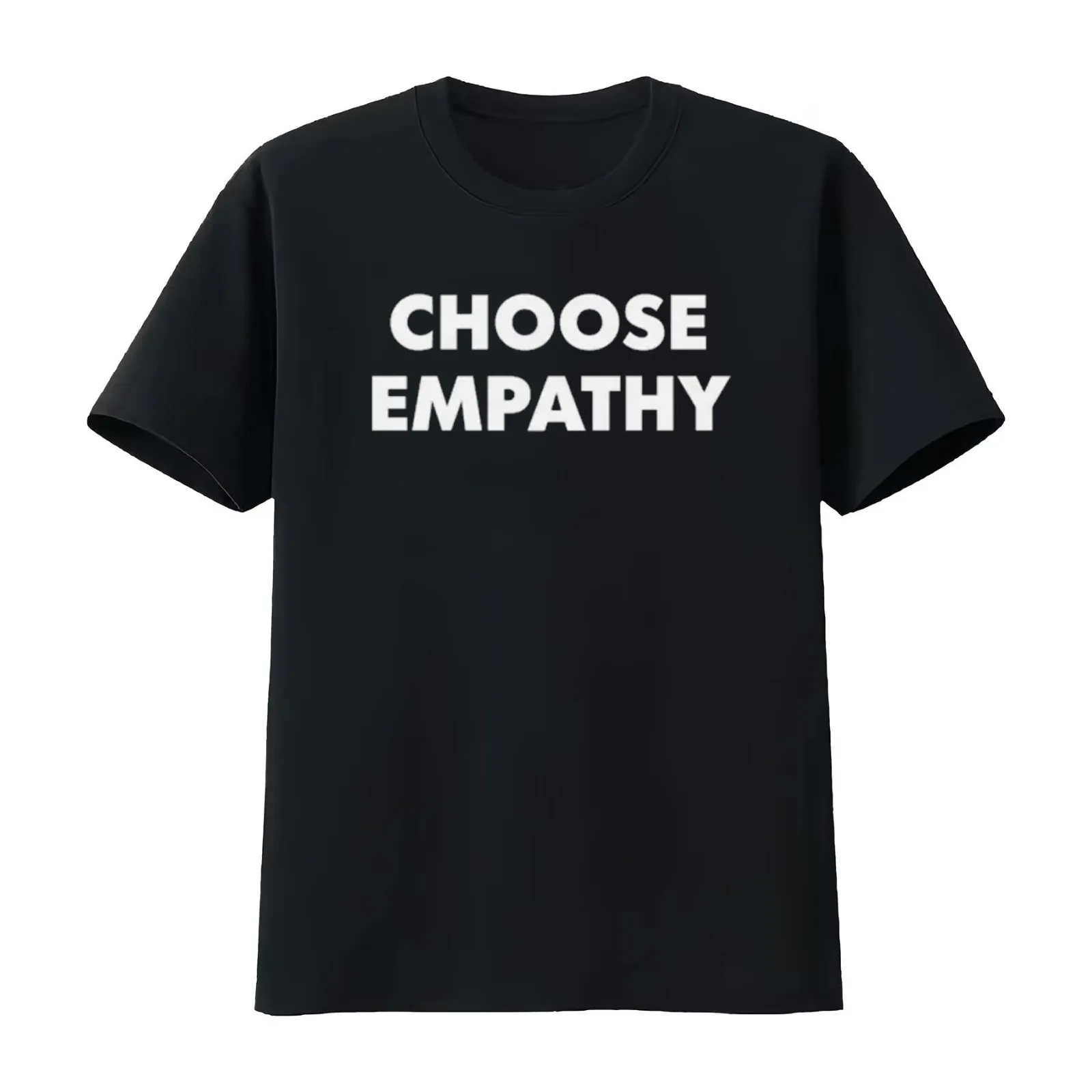 Choose empathy T-Shirt Summer Casual Cotton Tee Oversized Streetwear Tops Vintage Graphic Print Loose Fit Short Sleeve