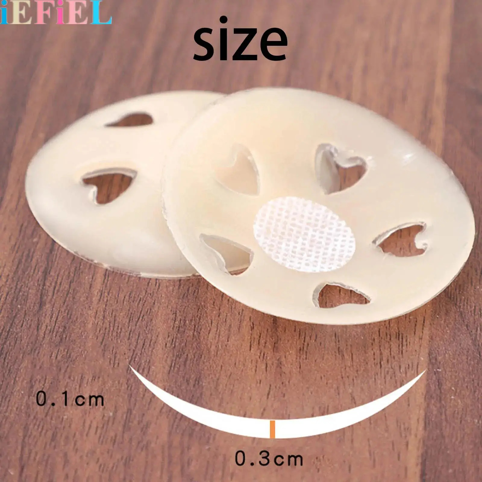 

2 Pairs Women Breathable Perforated Silicone Anti-Peek Invisible Traceless Nipple Covers Water Proof Sweat Proof
