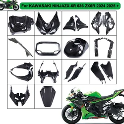 For Kawasaki ZX6R 636 ZX-6R 2024 2025 Motorcycle Pure Full Carbon Fiber Retrofit Parts Fenders Cover Panels Cowl Fairing Kits