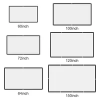 4K High-definition Simple Home Projector Screen 60/72/84/100/120/150 Inch Folding Anti Glare Portable Projection Curtains Screen