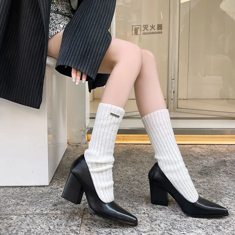 MKKHOU Fashion Pumps New High Quality Genuine Leather High Heels Pointed Shallow Mouth High Heels Women's Shoes Commuters Shoes