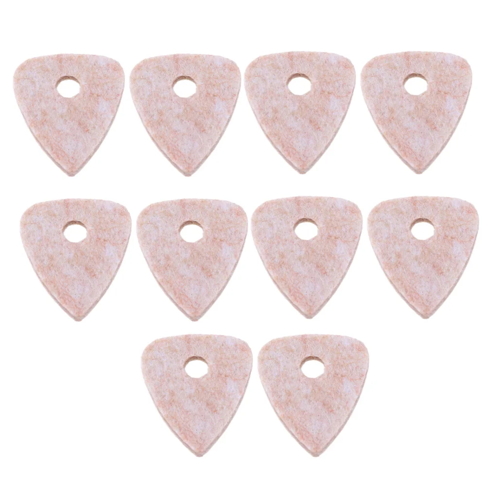 

10Pcs Wool Guitar Pick Felt 4mm Soft Flexible Durable Suitable for Classic Guitar Ukulele Bass Plectrums Lightweight Cream