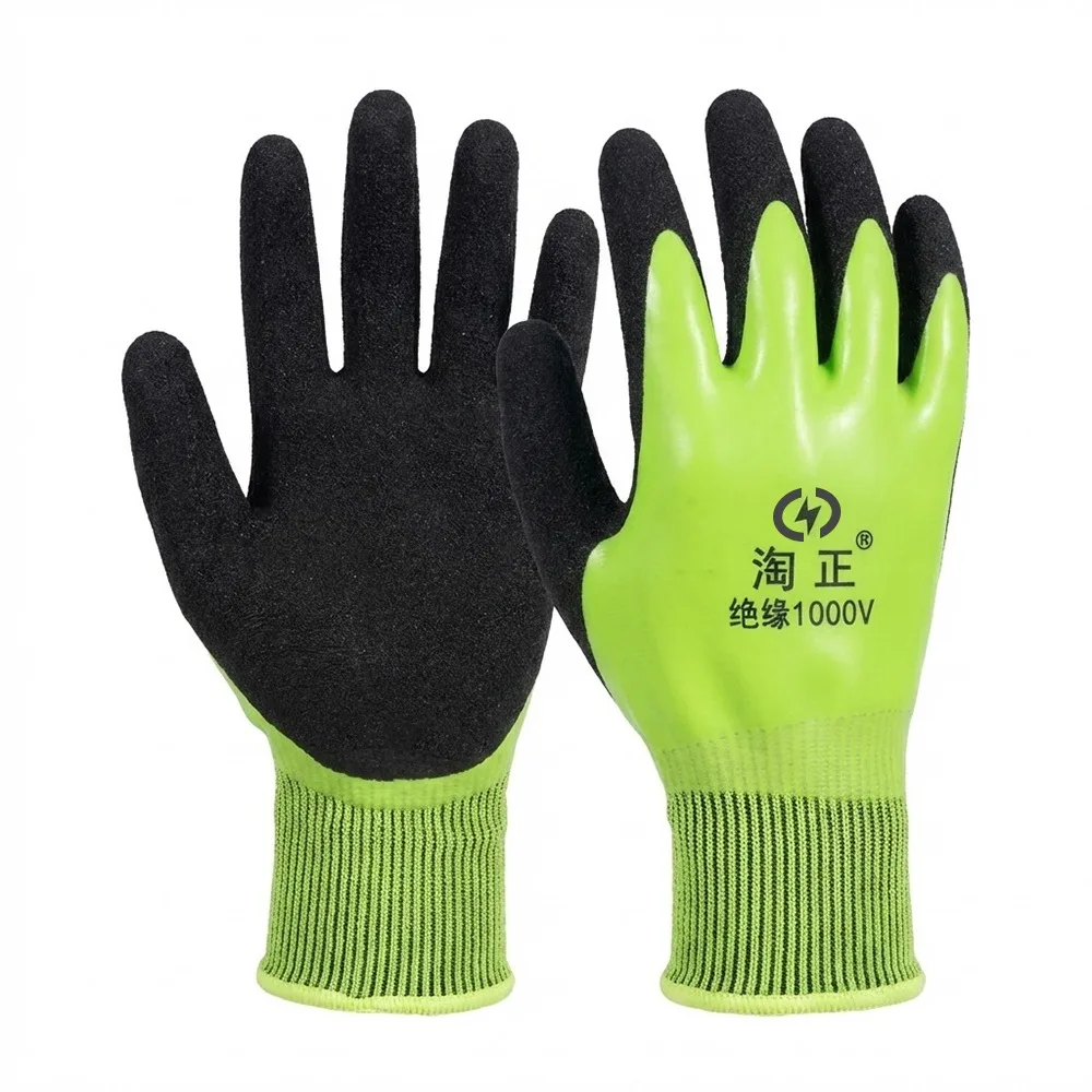 Withstanding Voltage 1000 V Electrician Insulating Gloves Anti Slip High Elasticity Electric Shock Protection Gloves