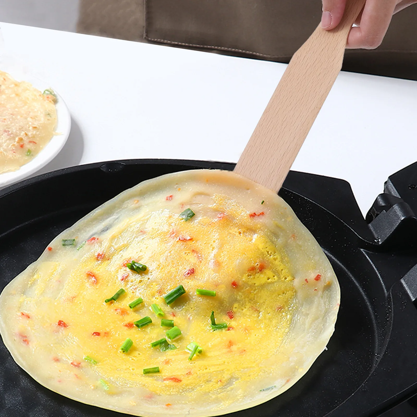 2Pcs Wooden Crepe Spreader Spatula Kit Beechwood Crepe Maker Tool Pancake Cooking Utensils Cooking Utensils for Pancakes